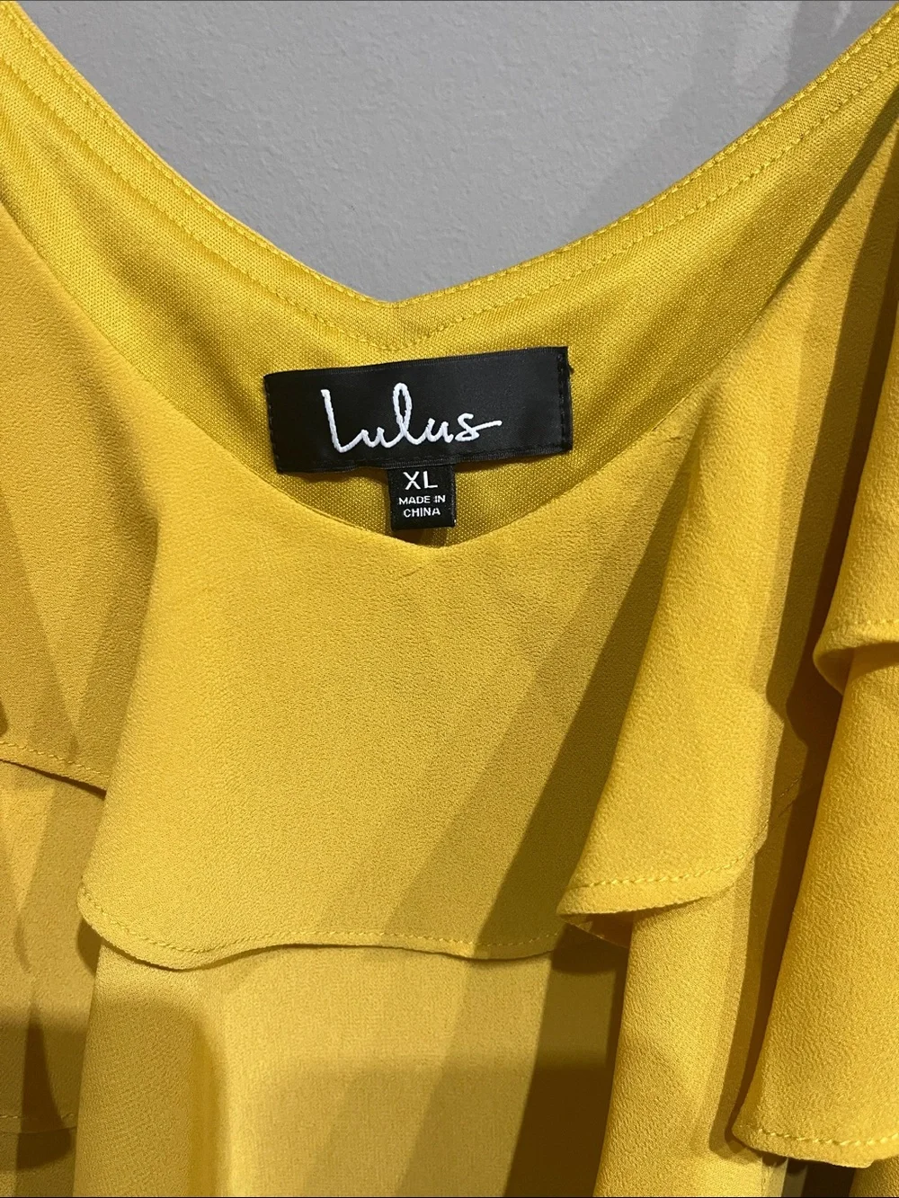 Lulu's Sunny Yellow Ruffle Camisole